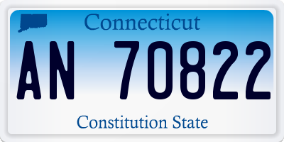 CT license plate AN70822