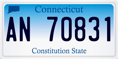 CT license plate AN70831