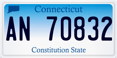 CT license plate AN70832
