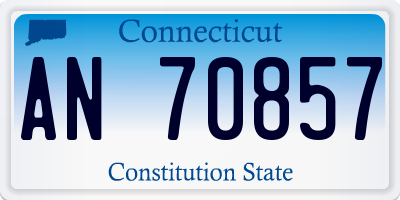 CT license plate AN70857