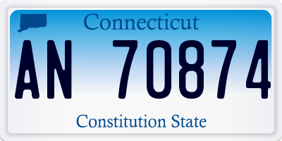 CT license plate AN70874
