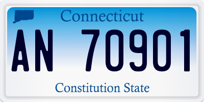 CT license plate AN70901