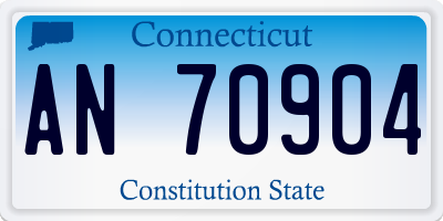 CT license plate AN70904