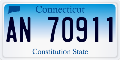 CT license plate AN70911