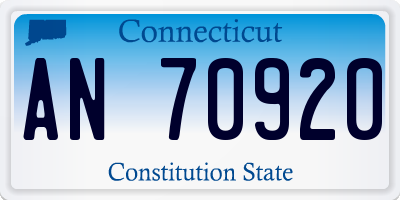 CT license plate AN70920
