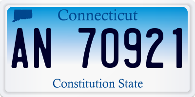CT license plate AN70921