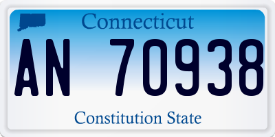 CT license plate AN70938