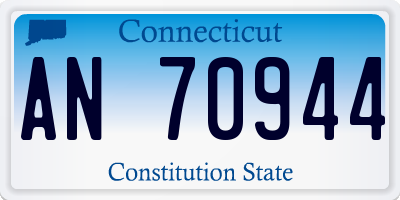 CT license plate AN70944