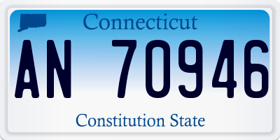 CT license plate AN70946