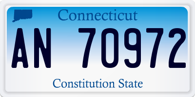 CT license plate AN70972