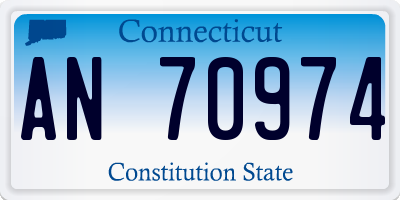 CT license plate AN70974