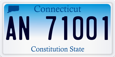 CT license plate AN71001