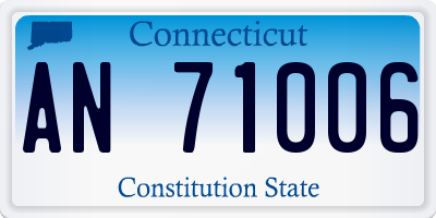 CT license plate AN71006
