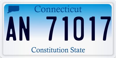 CT license plate AN71017