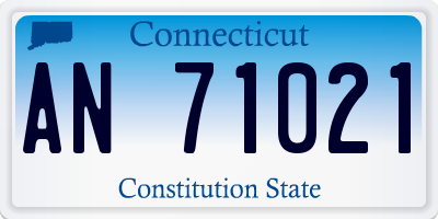 CT license plate AN71021