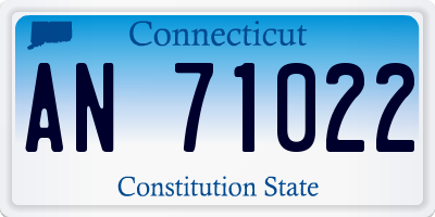 CT license plate AN71022