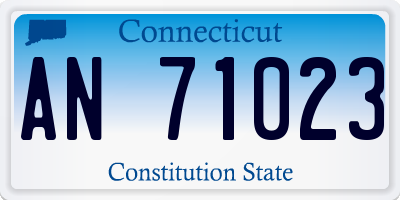 CT license plate AN71023