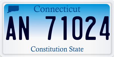 CT license plate AN71024