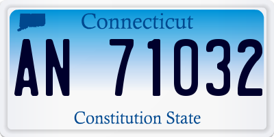 CT license plate AN71032