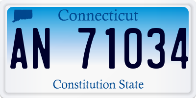CT license plate AN71034