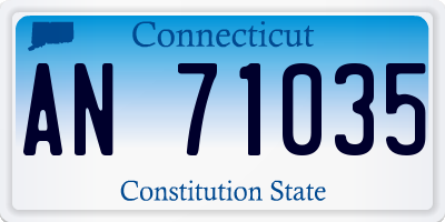CT license plate AN71035