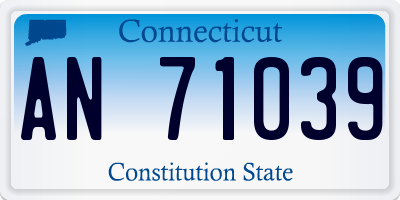 CT license plate AN71039