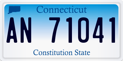 CT license plate AN71041