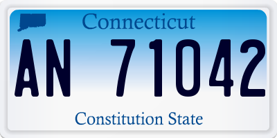 CT license plate AN71042