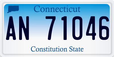 CT license plate AN71046