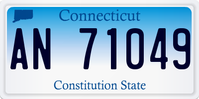 CT license plate AN71049