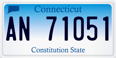 CT license plate AN71051