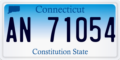 CT license plate AN71054