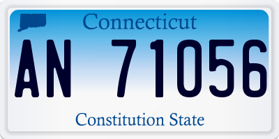 CT license plate AN71056