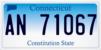 CT license plate AN71067