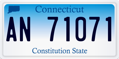 CT license plate AN71071