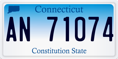 CT license plate AN71074