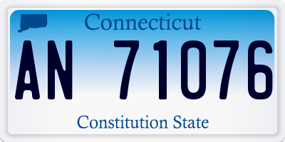 CT license plate AN71076