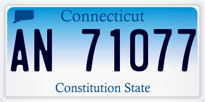 CT license plate AN71077