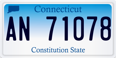 CT license plate AN71078