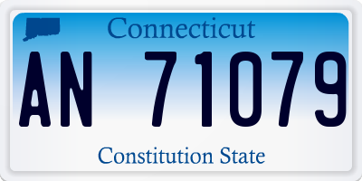 CT license plate AN71079
