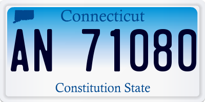 CT license plate AN71080