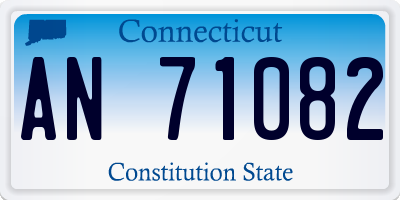 CT license plate AN71082