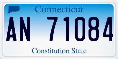 CT license plate AN71084