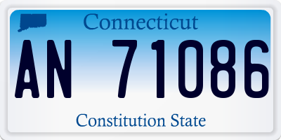 CT license plate AN71086