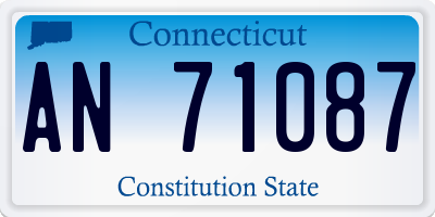 CT license plate AN71087