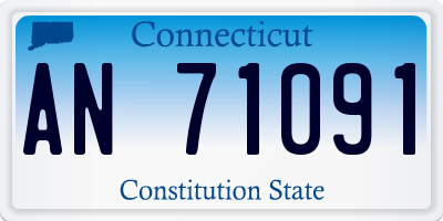 CT license plate AN71091