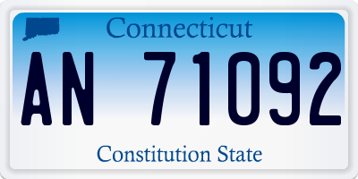 CT license plate AN71092