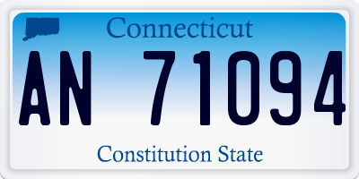 CT license plate AN71094