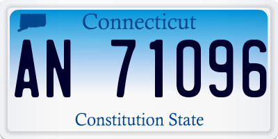 CT license plate AN71096