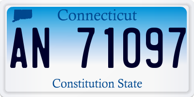 CT license plate AN71097
